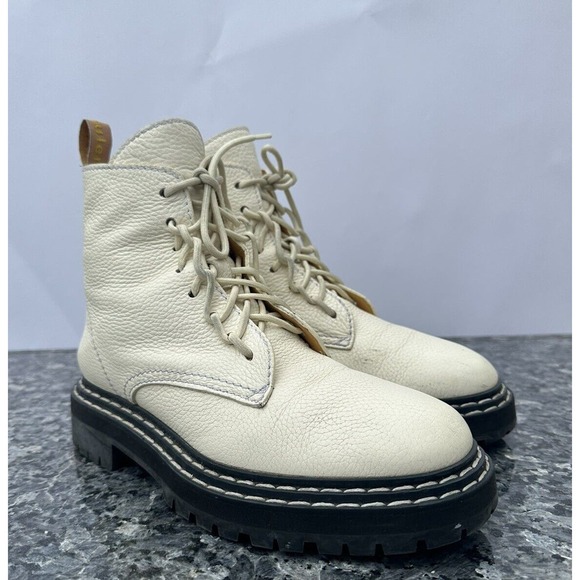 Proenza Schouler Combat Lace Up Boot Women’s Size EU 39.5 vory - Picture 4 of 16
